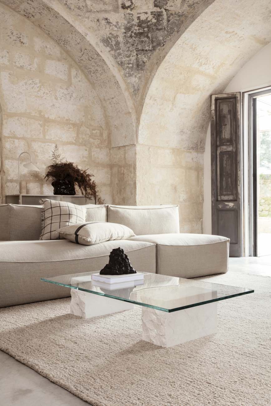 Mineral Coffee Table - Bianco Curia Coffee Table Ferm Living