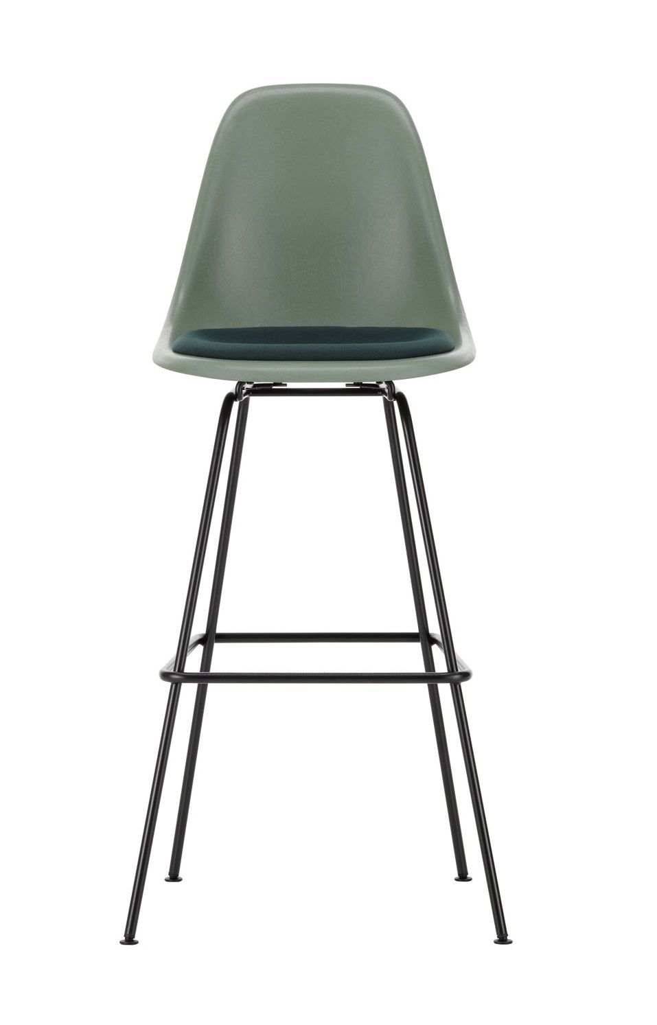 Eames Fibreglass Bar Stool High Bar stool with seat cushion Vitra 