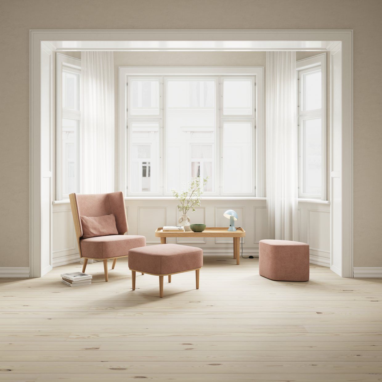 Madison pouf stool novoform