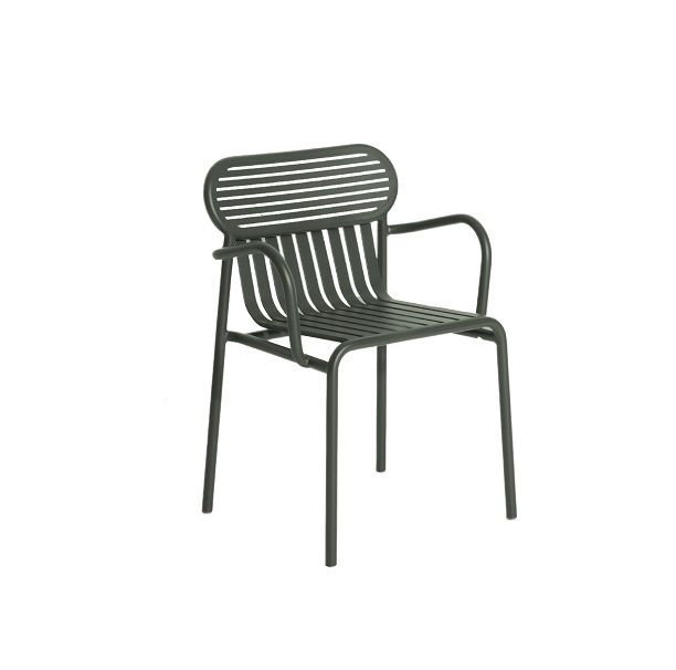 Week-End Garden Chair with Armrests Petite Friture Glass green