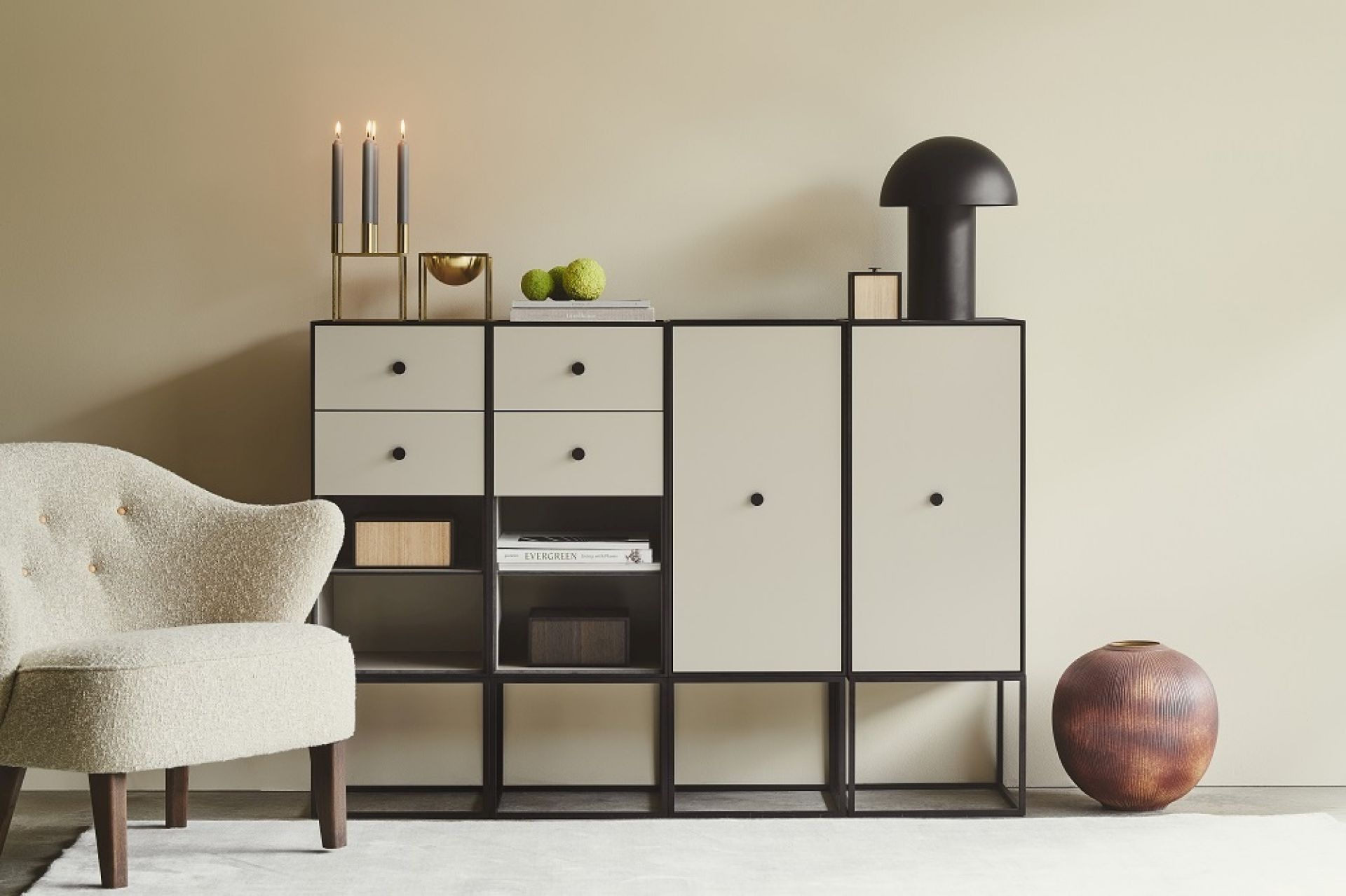 Frame 70 Sideboard Element with 2 Shelves Audo