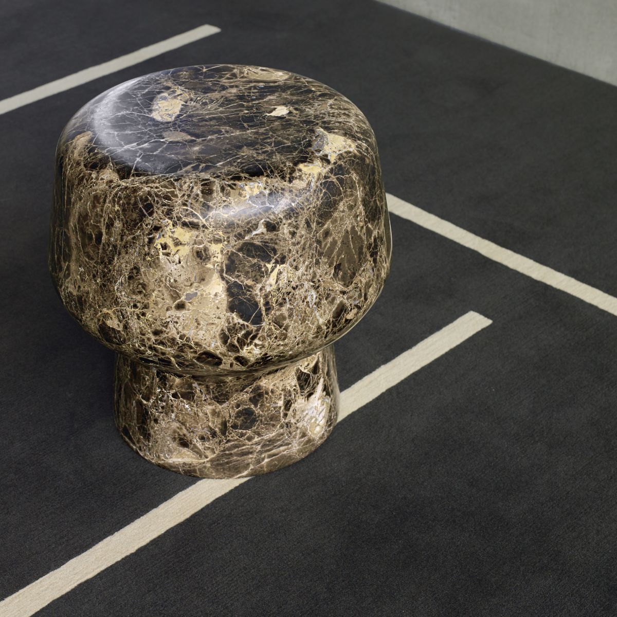 Corker No. 1 Marble Stool/Side table Bianco Carrara ClassiCon