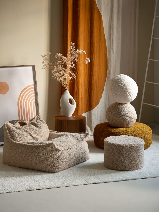 Beanbag armchair teddy fabric Wigiwama