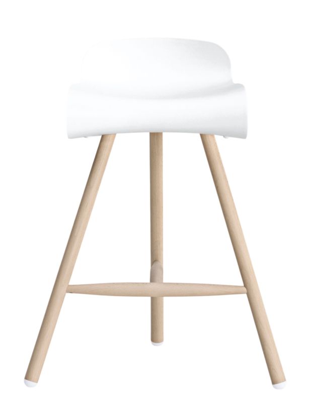 BCN bar stool with wooden frame Kristalia