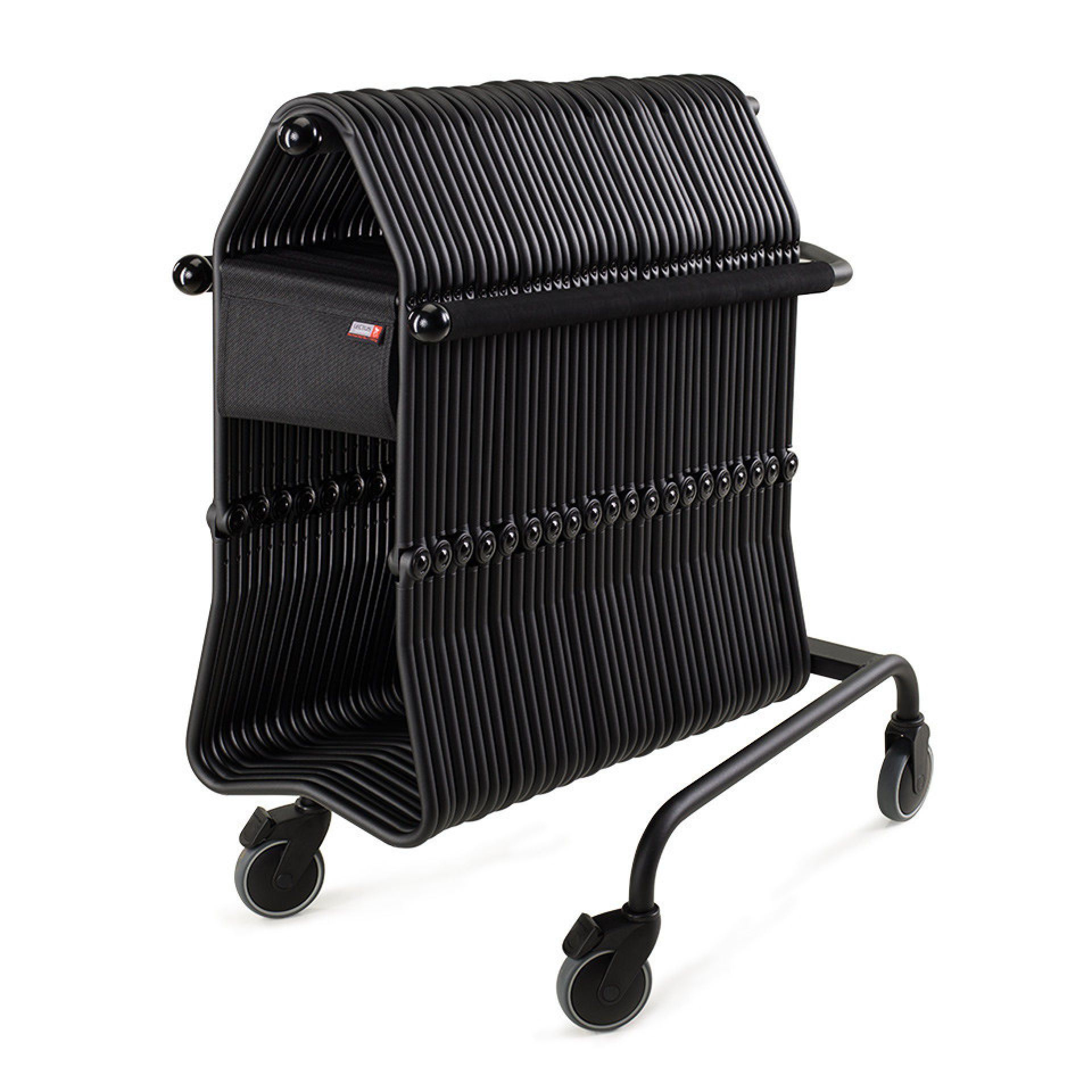 Stockholm II Stool, Folding Stool / Museum Stool black Lectus