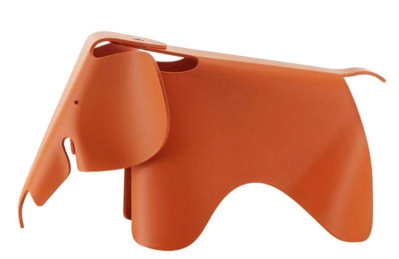 Eames Elephant Stool RE Vitra Red Orange