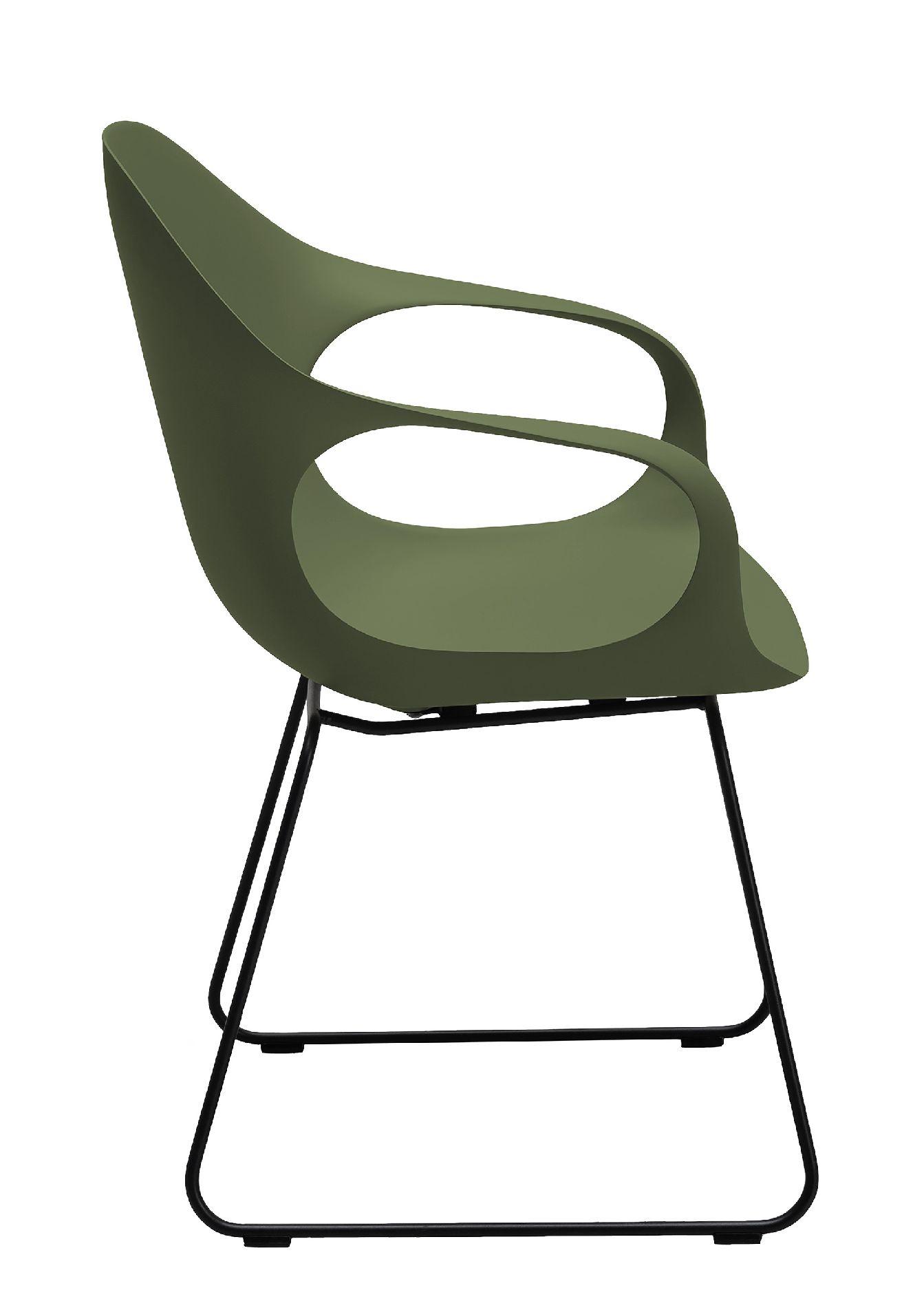 Elephantino armchair Kristalia sled base