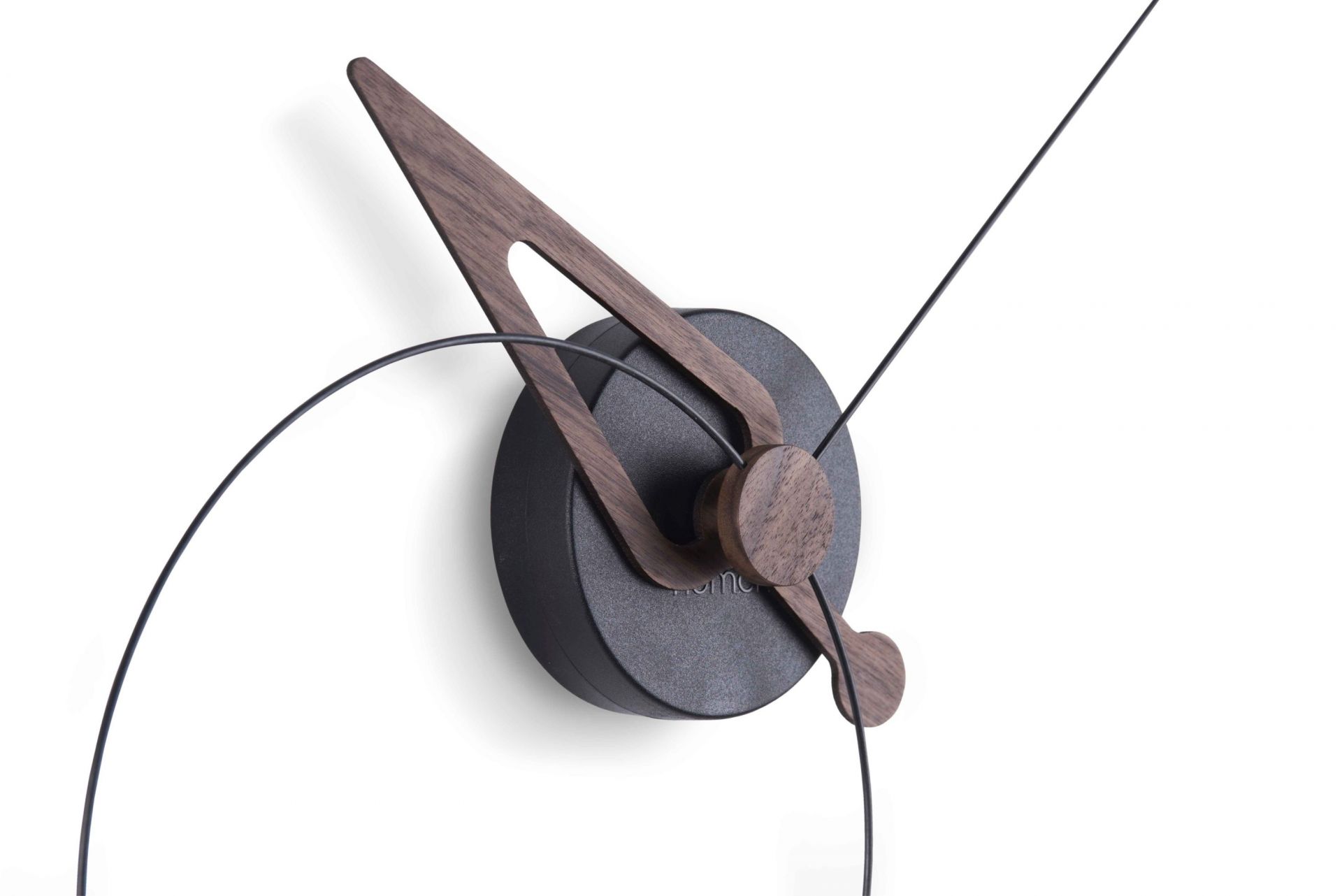 Pico Wall clock walnut/black nomon