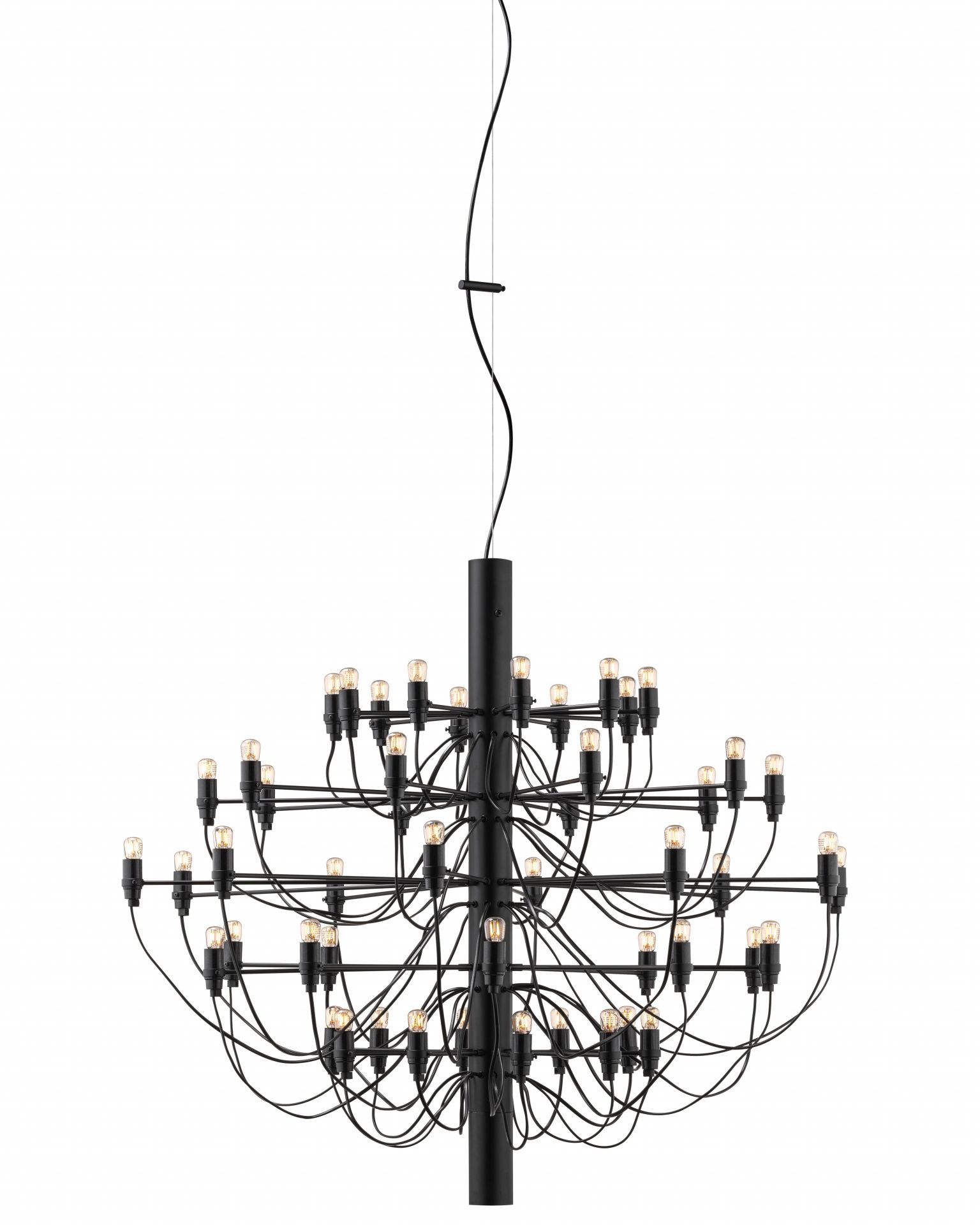 2097/50 Chandelier Black with Clear Bulbs Flos