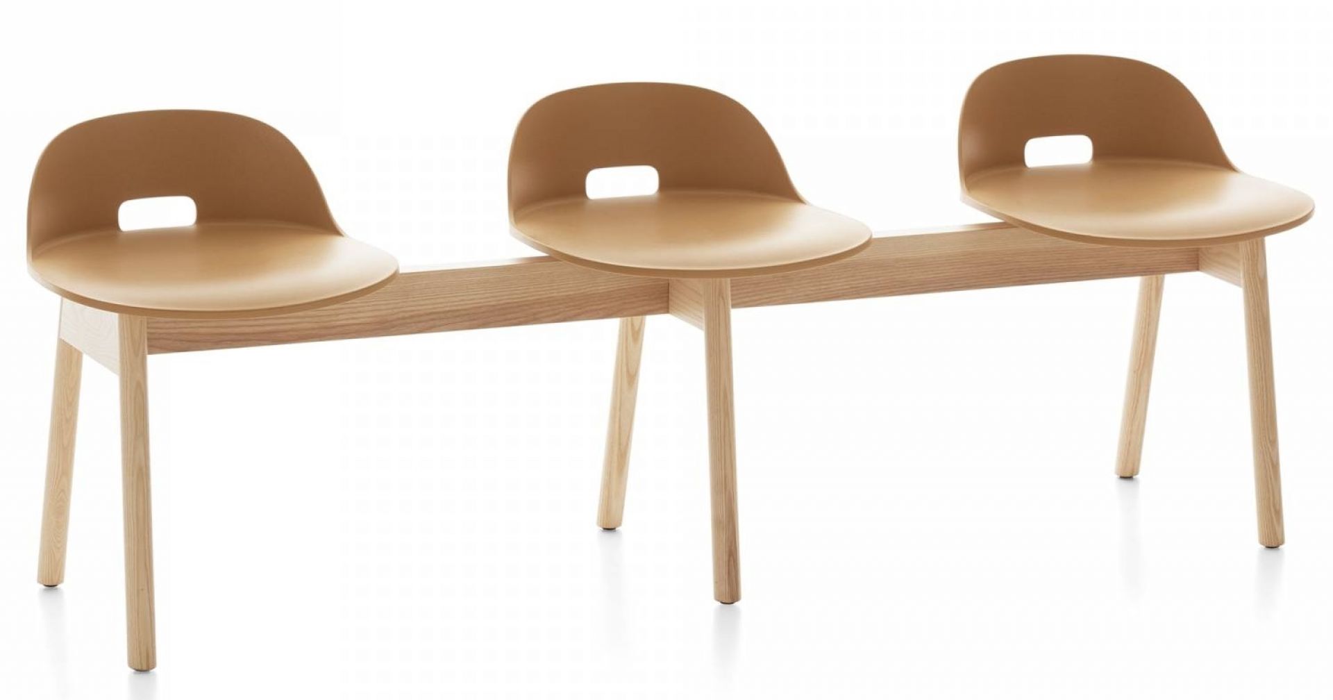 Alfi 3-Sitzer Bank niedriger Rücken Emeco-sand
