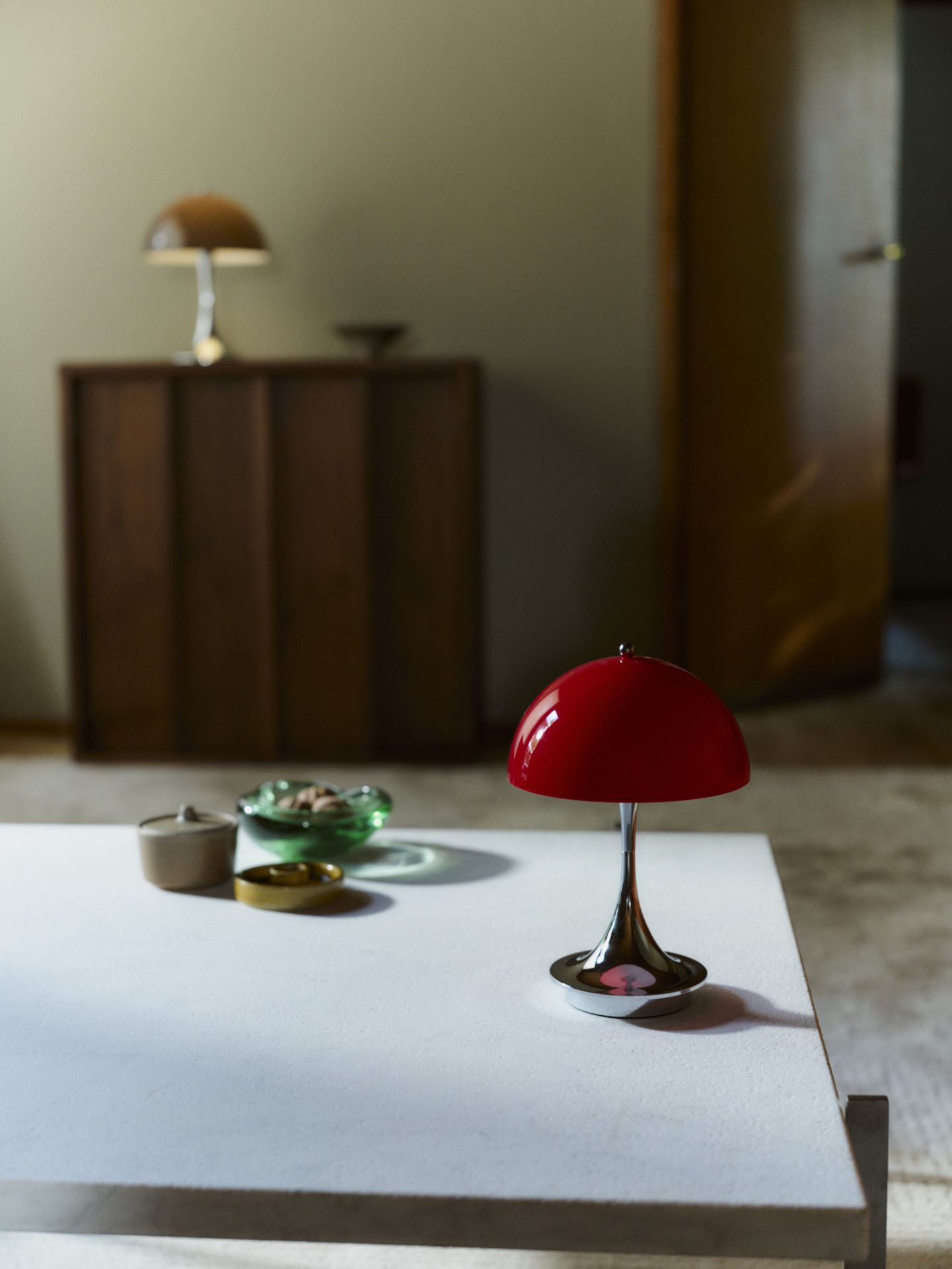 Panthella Originals 160 Portable Lamp Chrome Table lamp / Rechargeable lamp Louis Poulsen