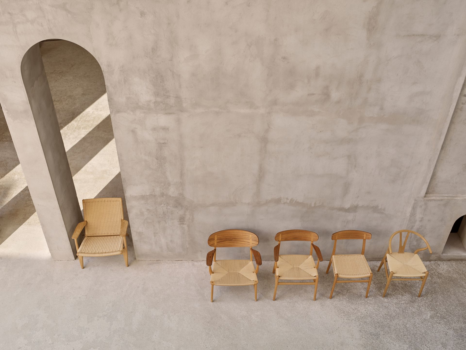 CH26 wooden chair Natural braid/Oak soaped Carl Hansen &amp; Søn