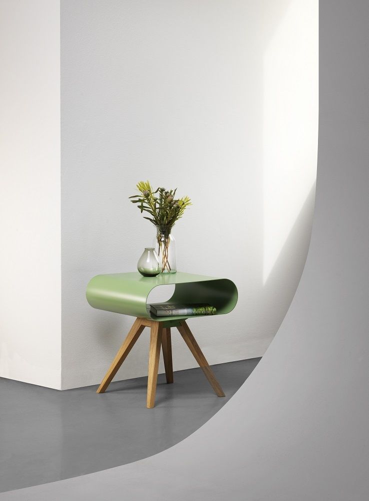 LO 12 Side table with shelf / Bedside table Müller Möbelfabrikation