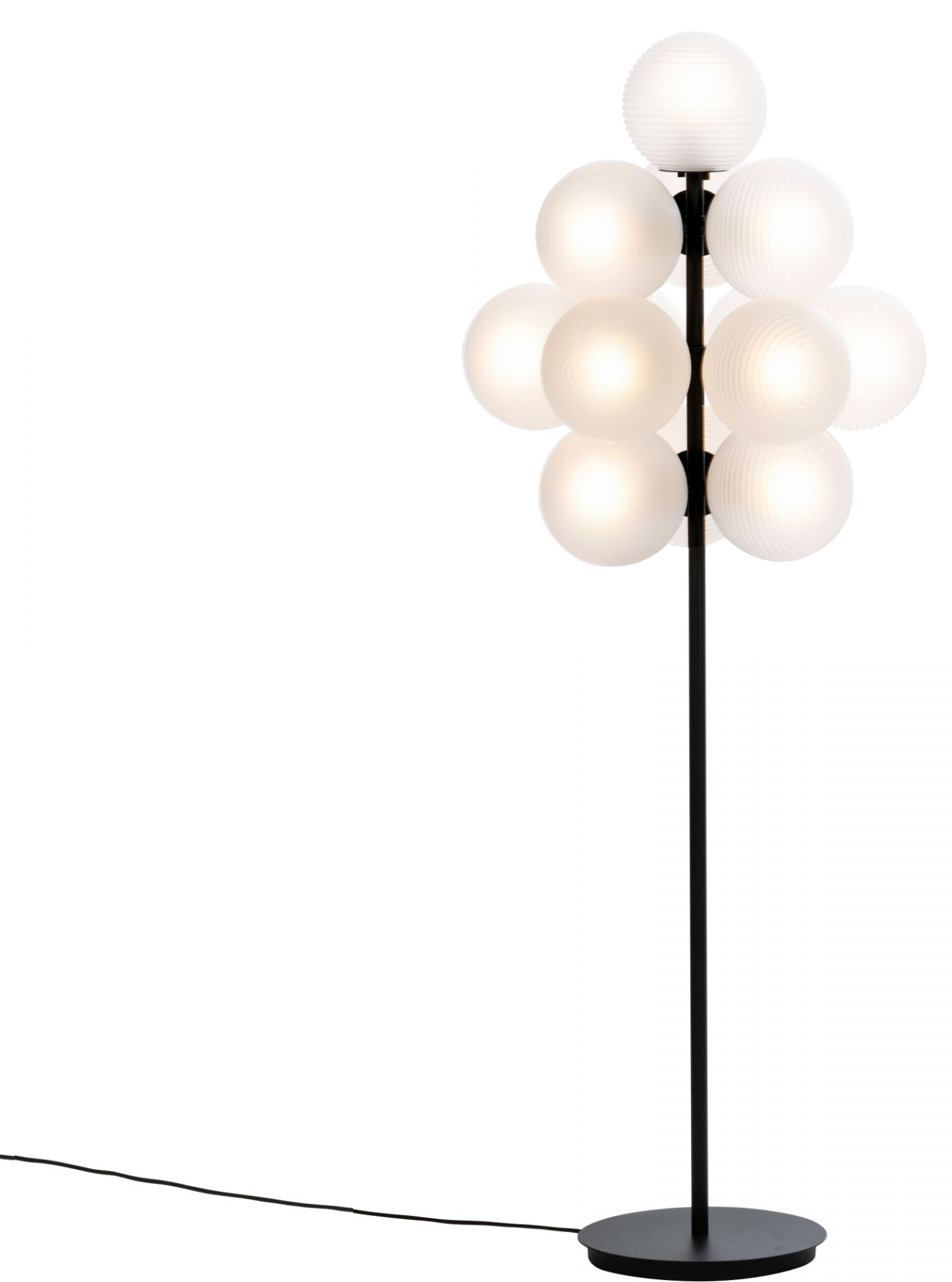 Stellar Grape Big Floor lamp Pulpo Transparent - Black
