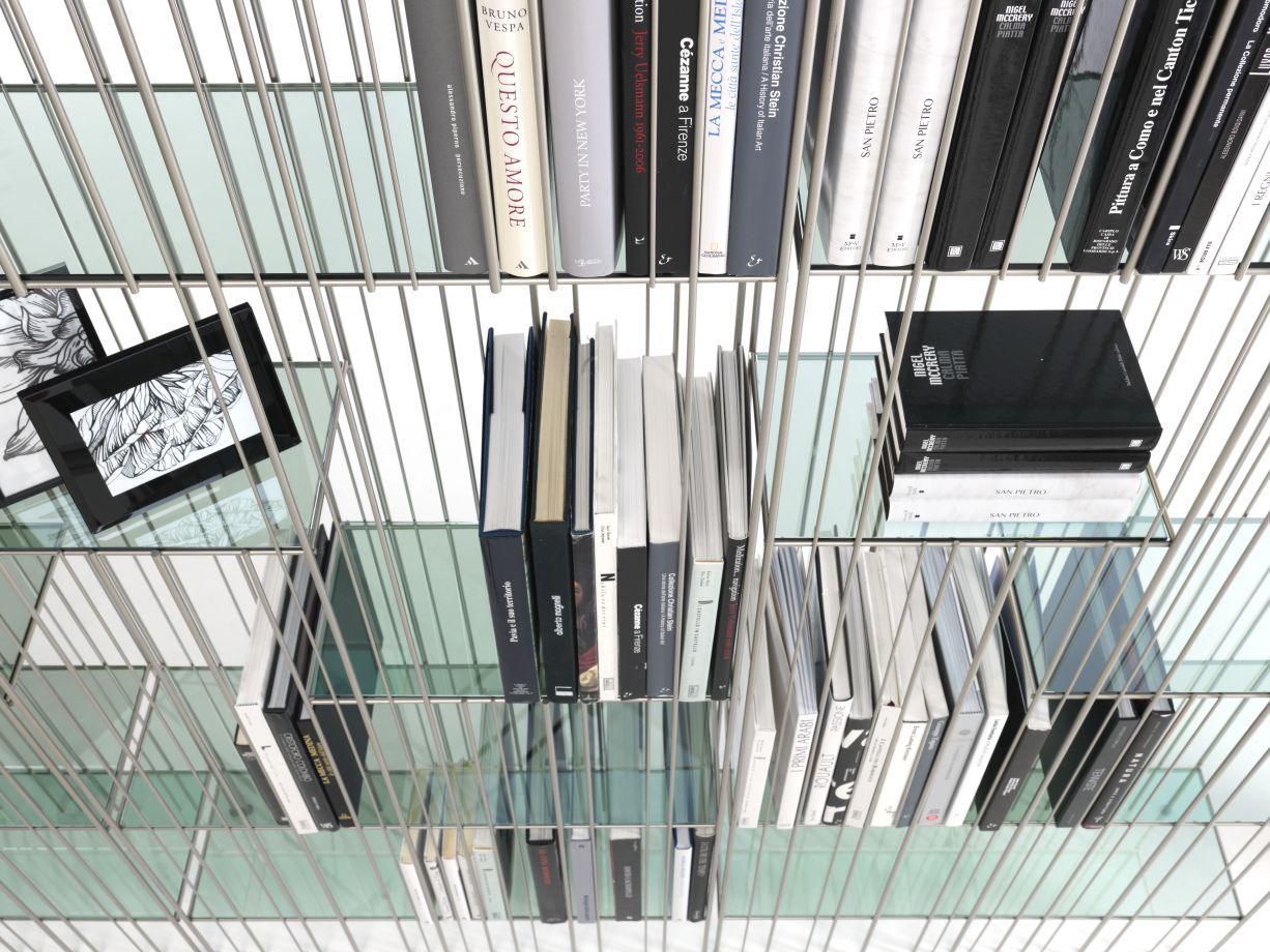 Metrica A shelf Titanium with 6 green shelves Mogg