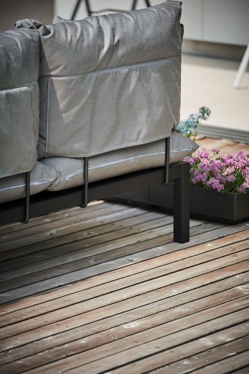 Fiam Domino outdoor sofa 2-seater with armrests and cushions Jan Kurtz