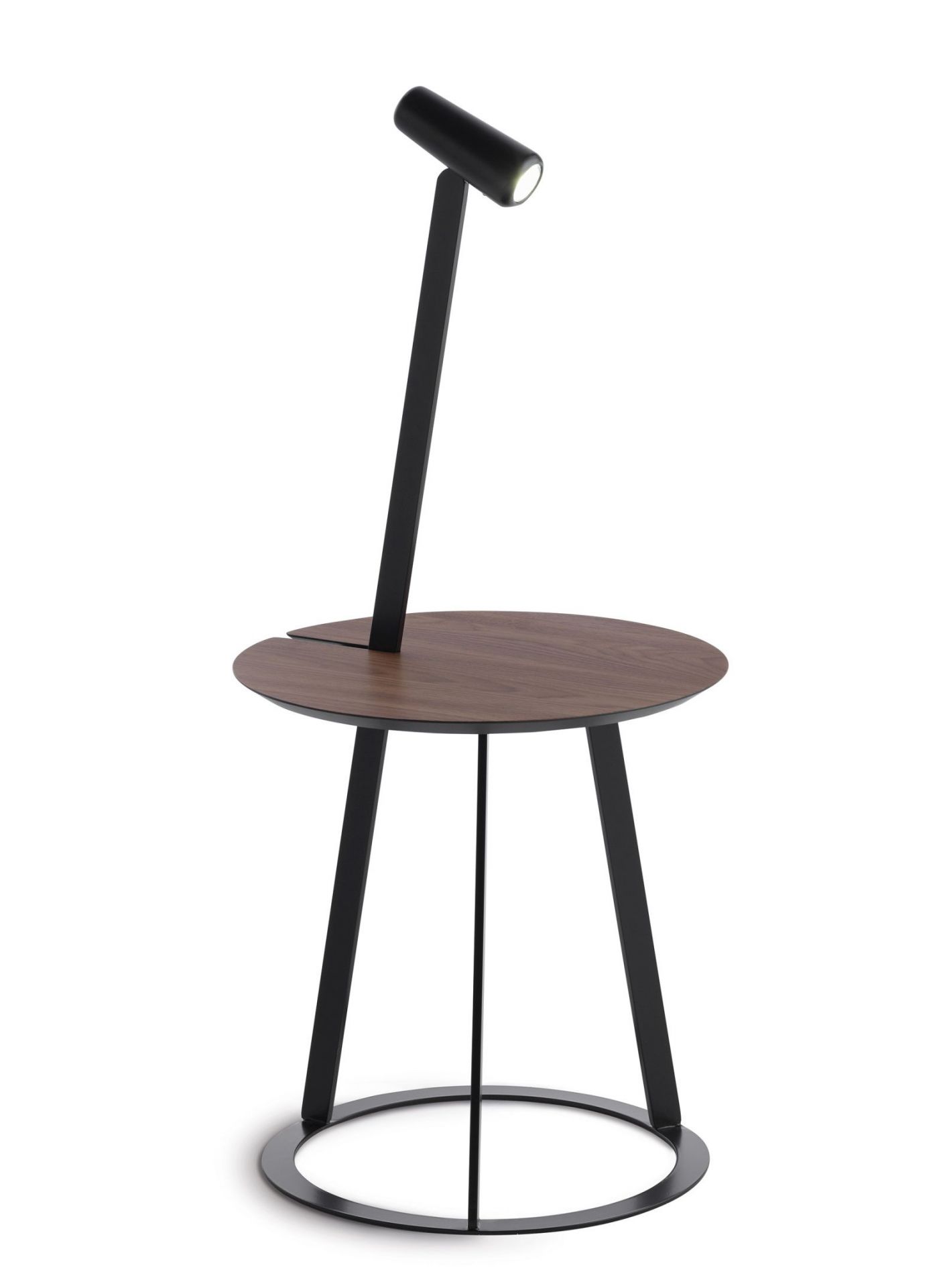 Albino Torcia Side Walnut / black Table Casamania Horm