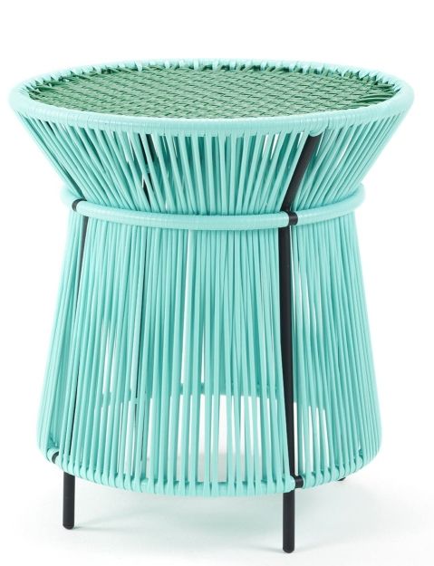 Caribe Tall Side Table Outdoor ames Turquoise / Emerald green / Black