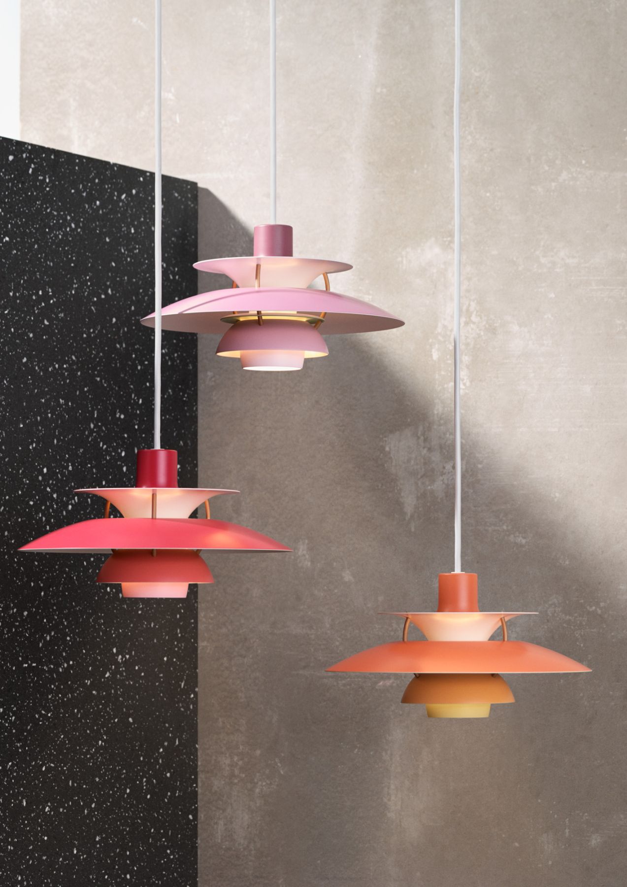 PH 5 Mini Pendelleuchte Louis Poulsen-Hues rot