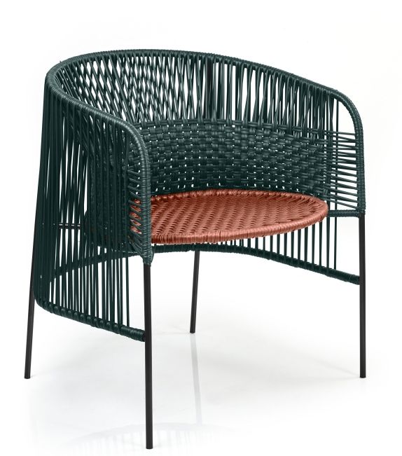Caribe Chic Lounge Chair Lounge Chair Outdoor ames  Moss green / Copper / Black