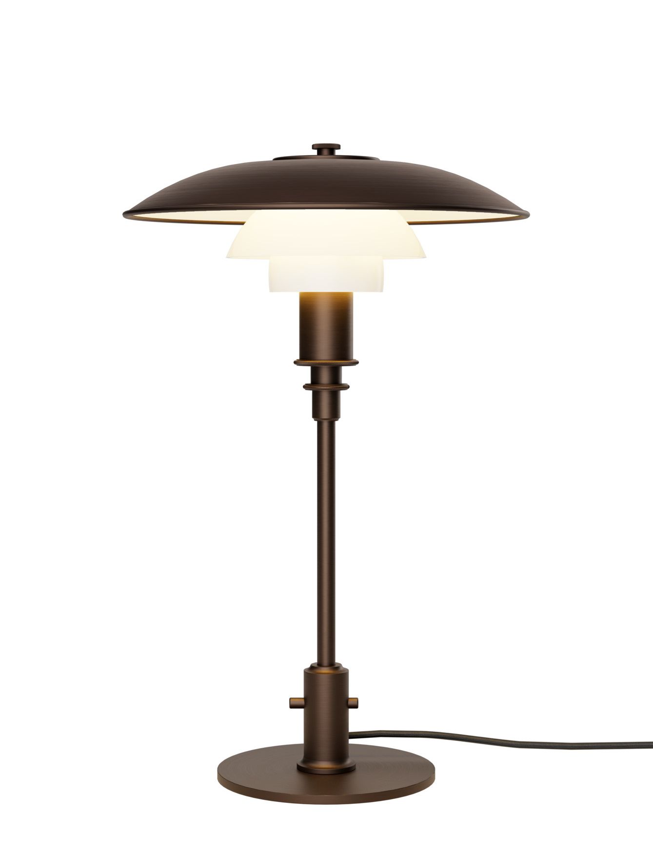 PH 3/2 Aged Brass Opal table lamp Louis Poulsen