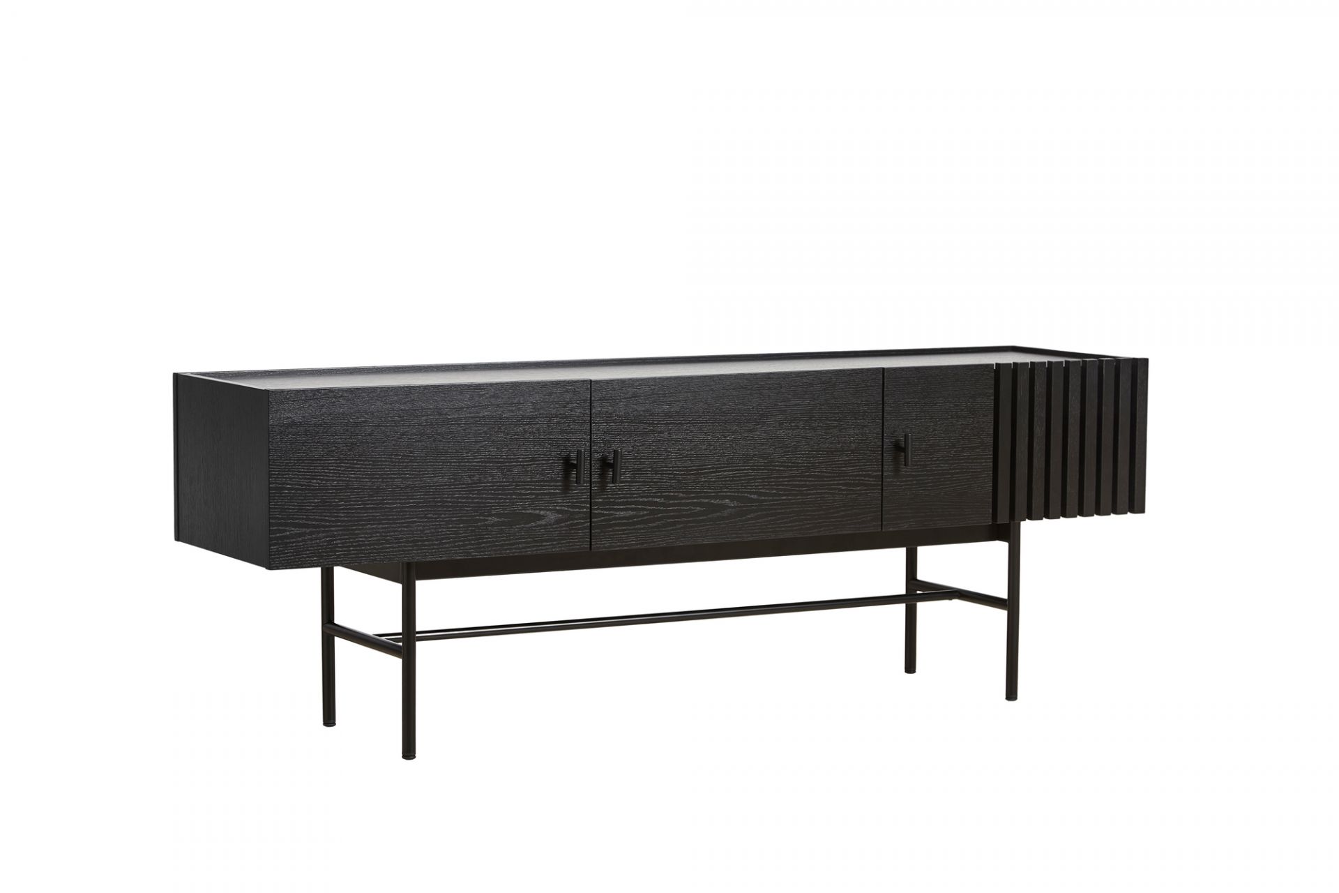 Array Low Sideboard (150cm) Black Painted Oak Woud