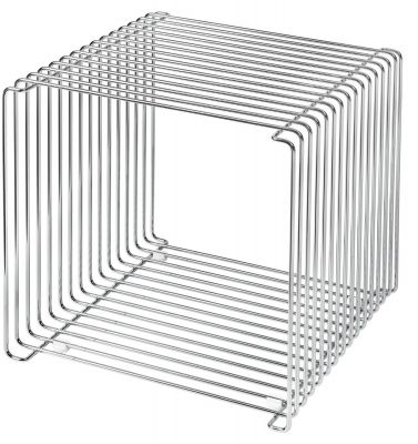 Wire Cube steel tube shelf Montana- chromed steel