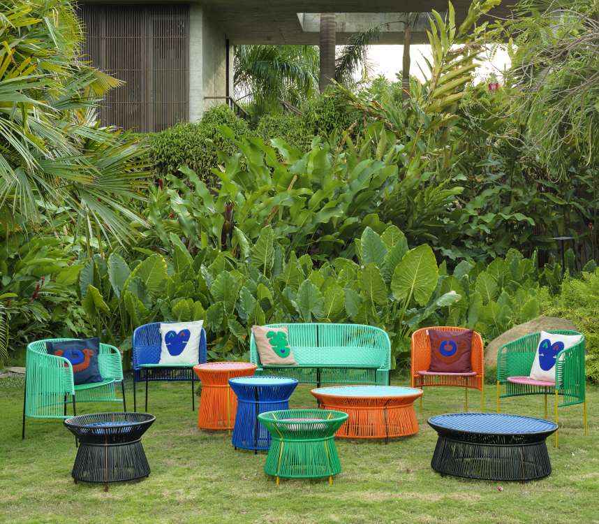 Caribe 2-seater bench outdoor ames