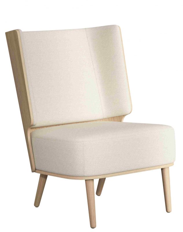 Serena Lounge Chair natural oak novoform Sweet Vanilla