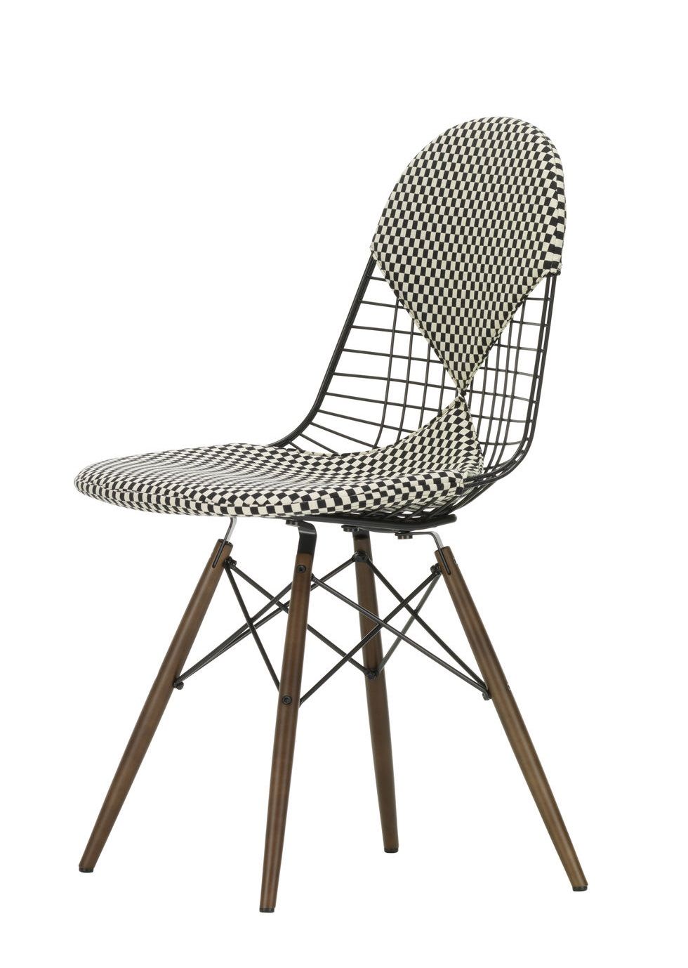 DKW-2 Wire Chair Chair with Seat and Back Upholstery Vitra