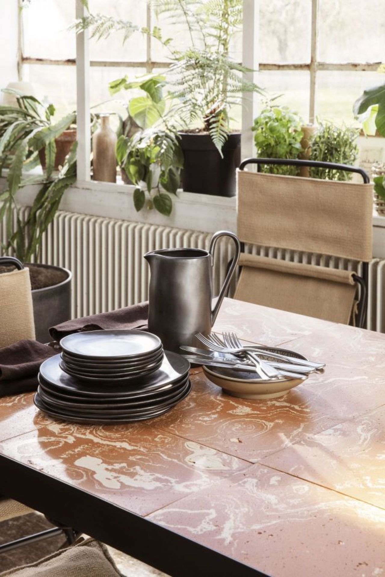 Flod Dining Table - Terracotta Ferm Living