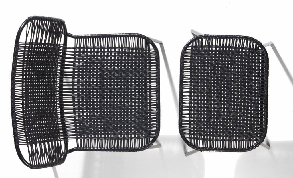 Cielo Footstool Footstool Outdoor ames Black - Black