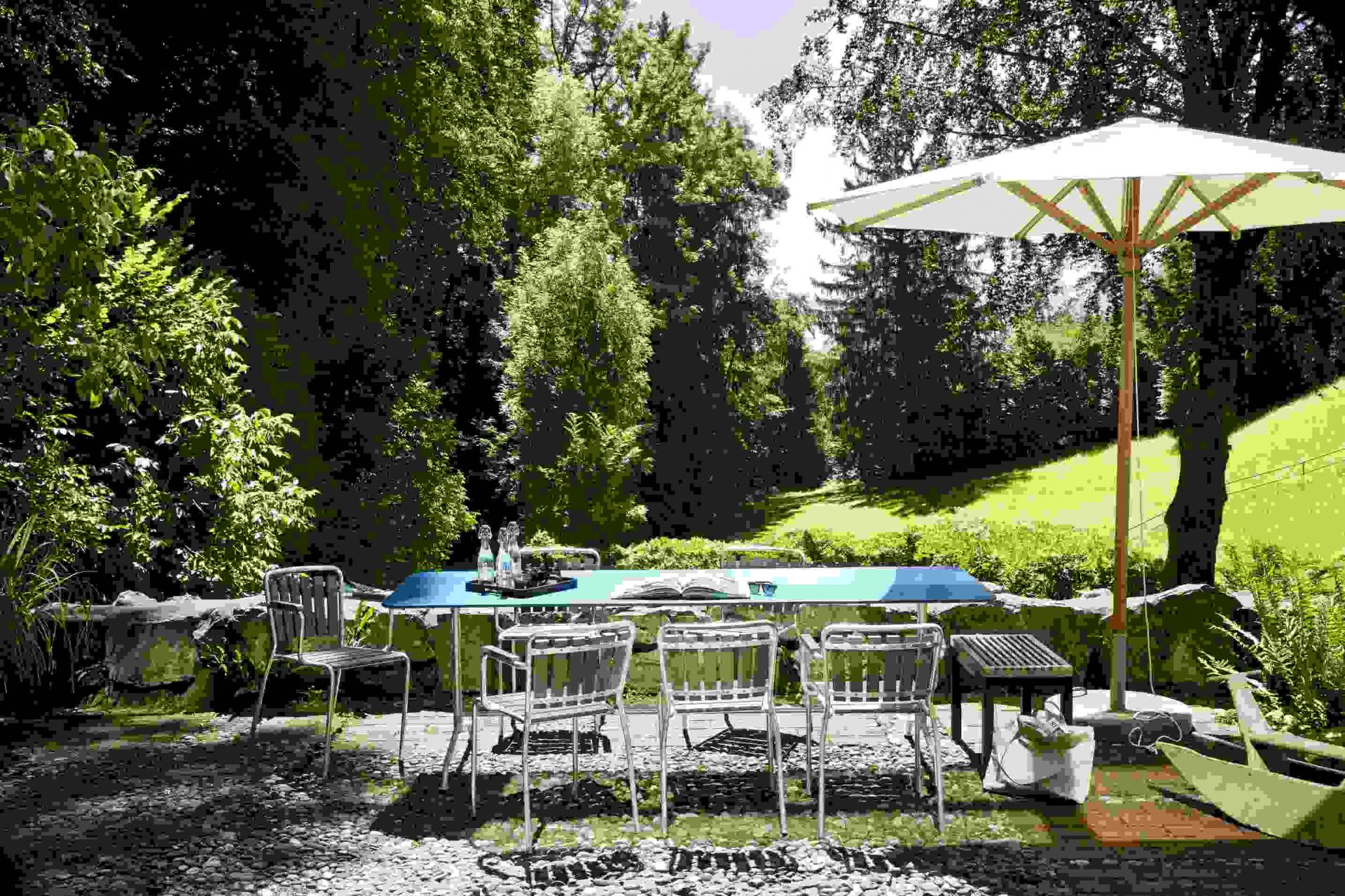 Haefeli outdoor dining table W 180 x D 80 x H 74 cm Embru