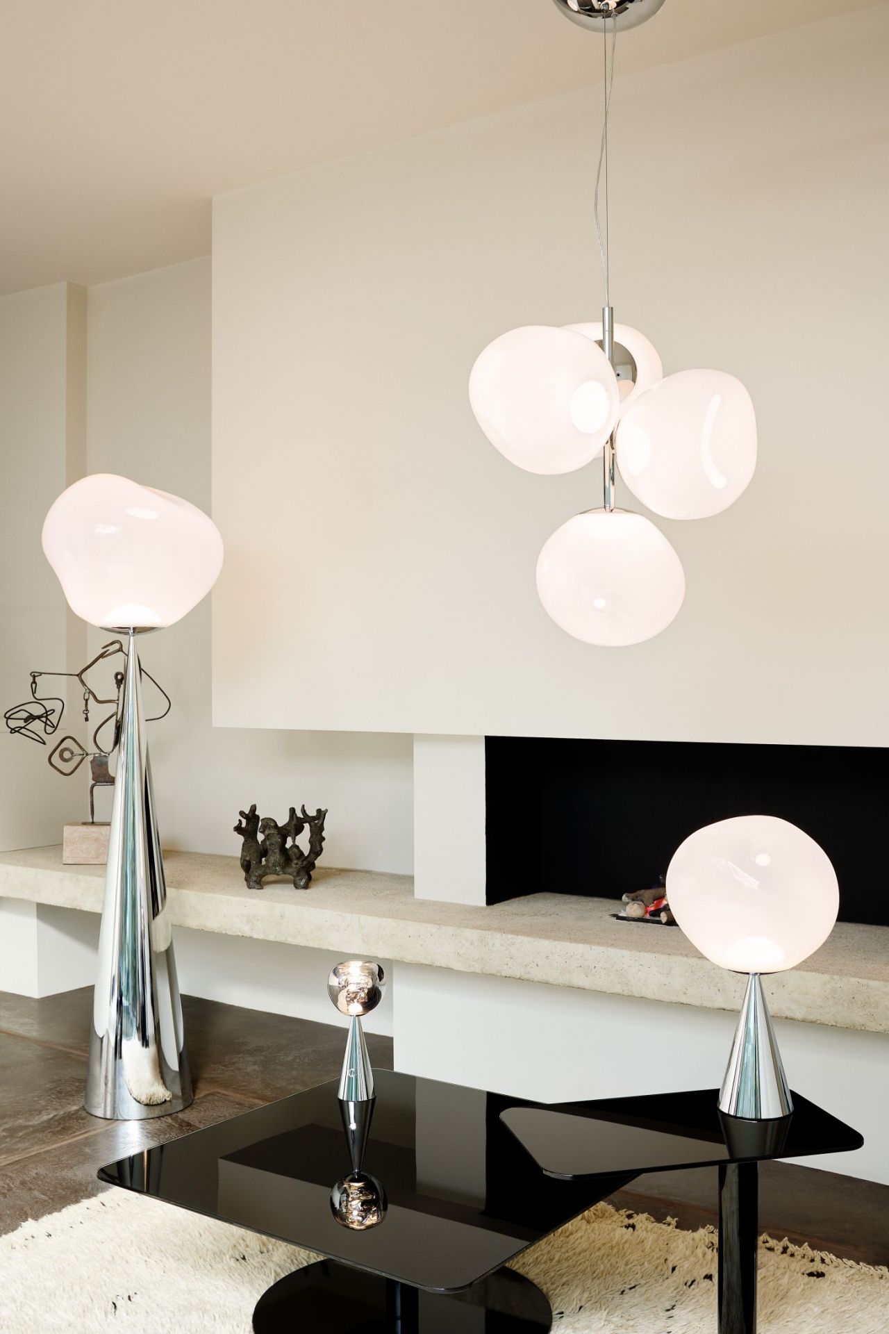 Melt Portable LED Table lamp silver Tom Dixon