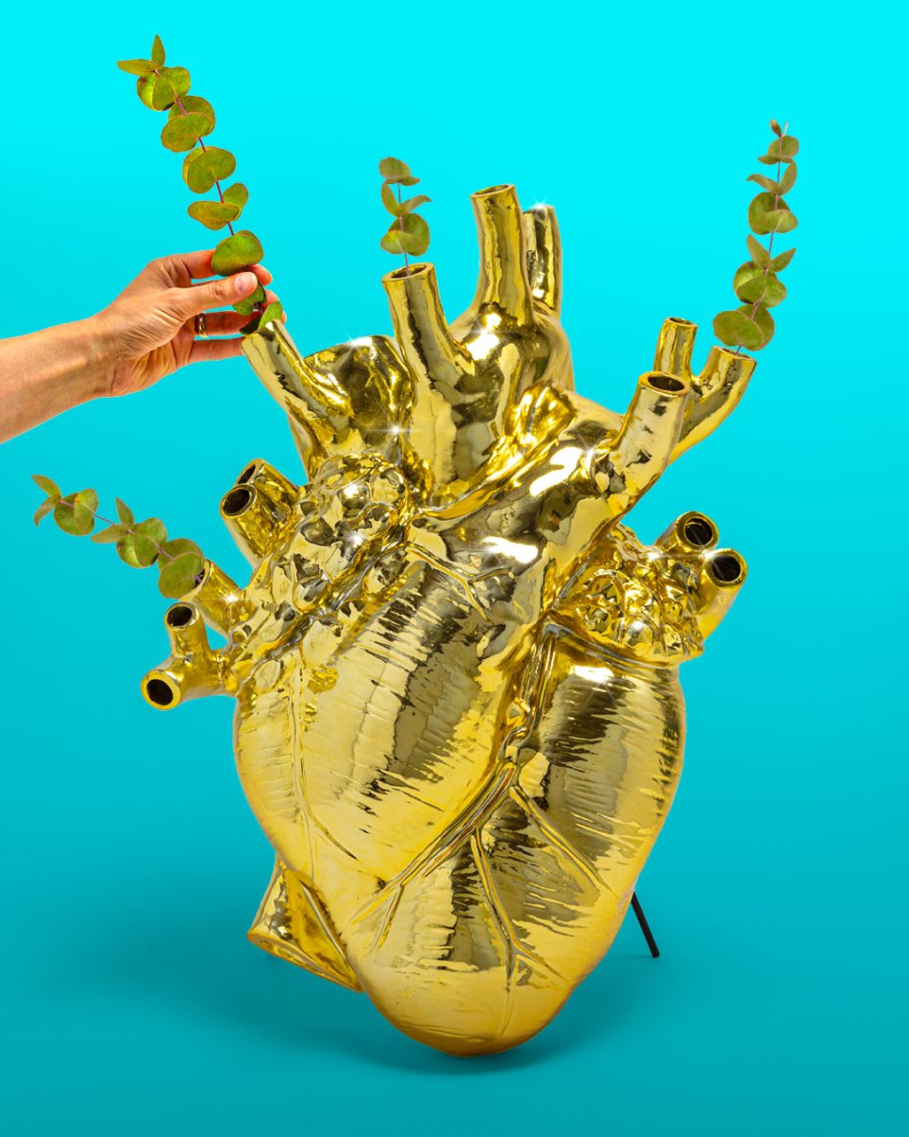Love in Bloom Giant Gold Vase Seletti SINGLE PIECES
