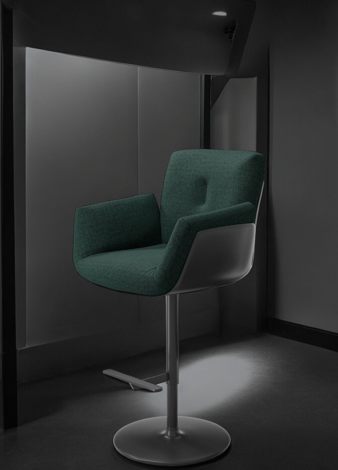 Alvo Swivel Bar stool with disc base Hx111 cm Cor