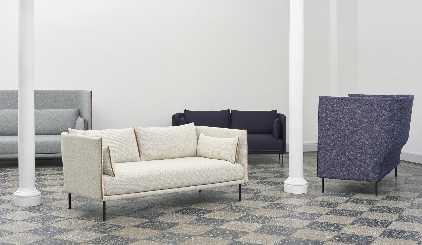 Silhouette Sofa 3-seater Low Hay