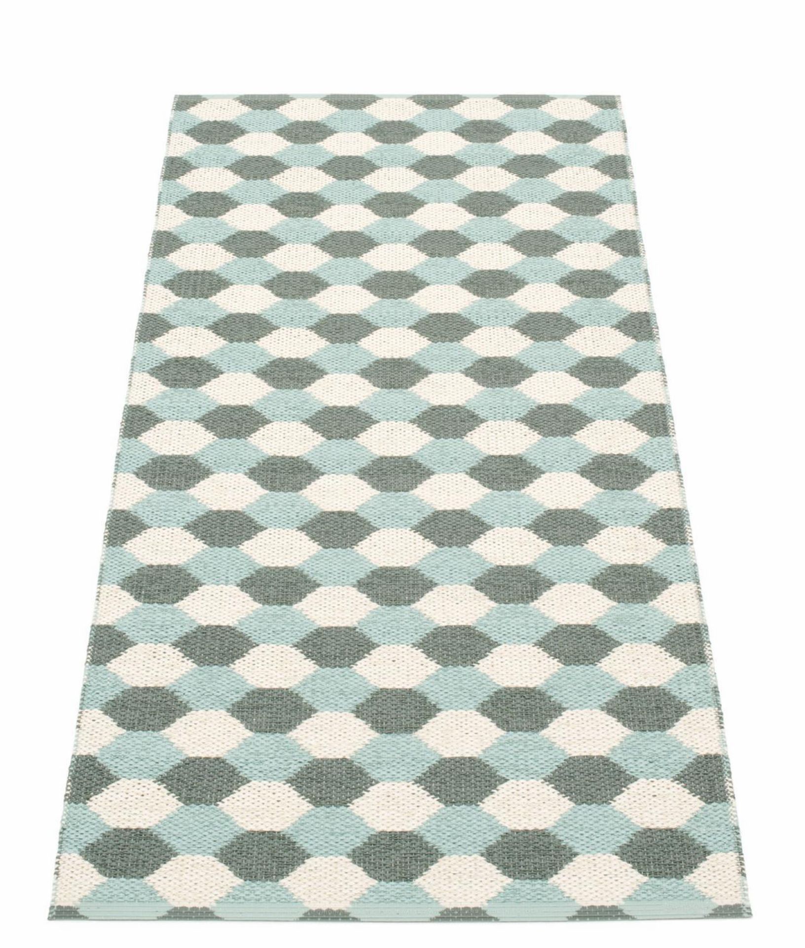 Dana plastic carpet 70x160 warm gray Pappelina