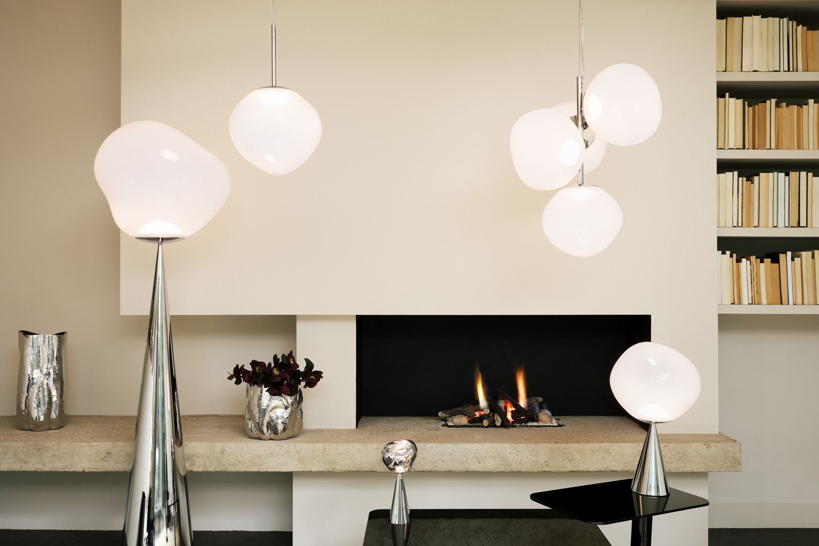 Melt pendant LED Opal - Silver Tom Dixon