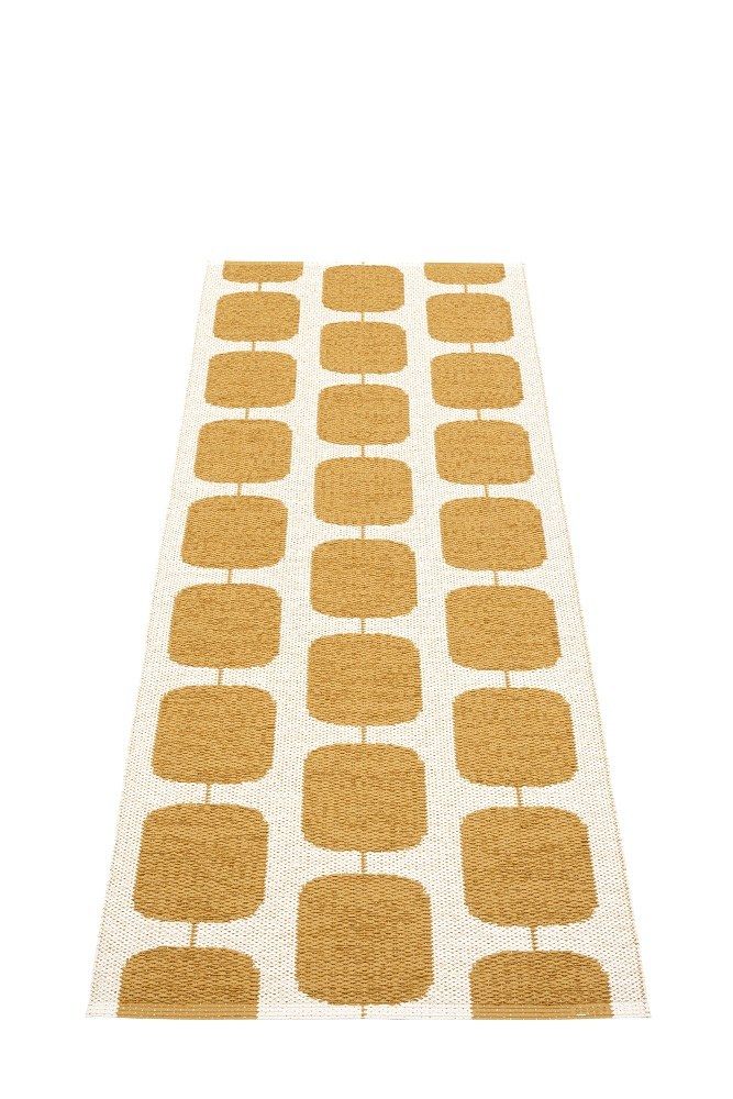Sten Plastic carpet 70x200 cm Pappelina Ochre/Vanilla