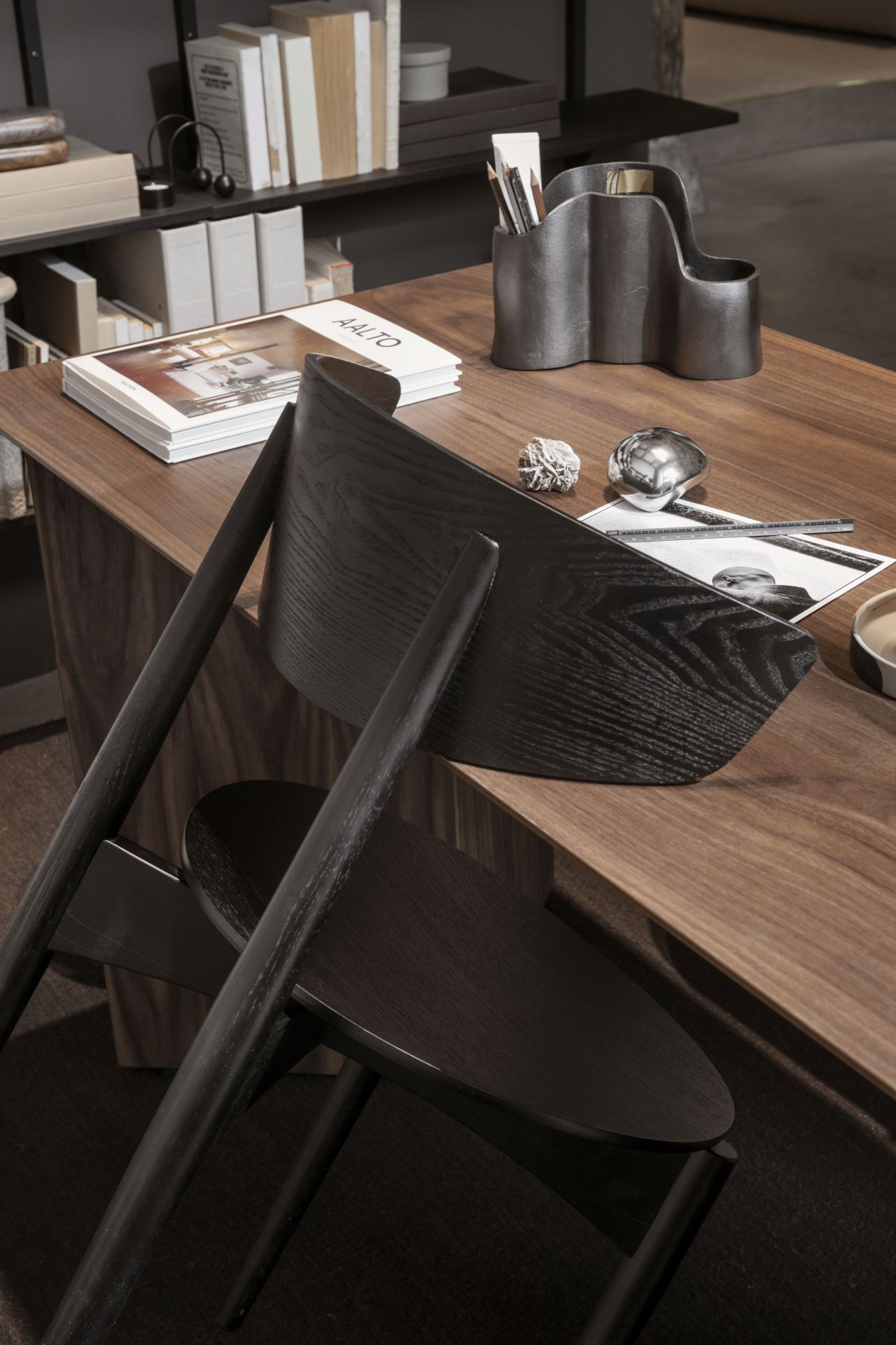 Herman Dining Chair with Wooden Frame Black Ferm Living Herman Dining Chair with Wooden Frame Black Ferm Living