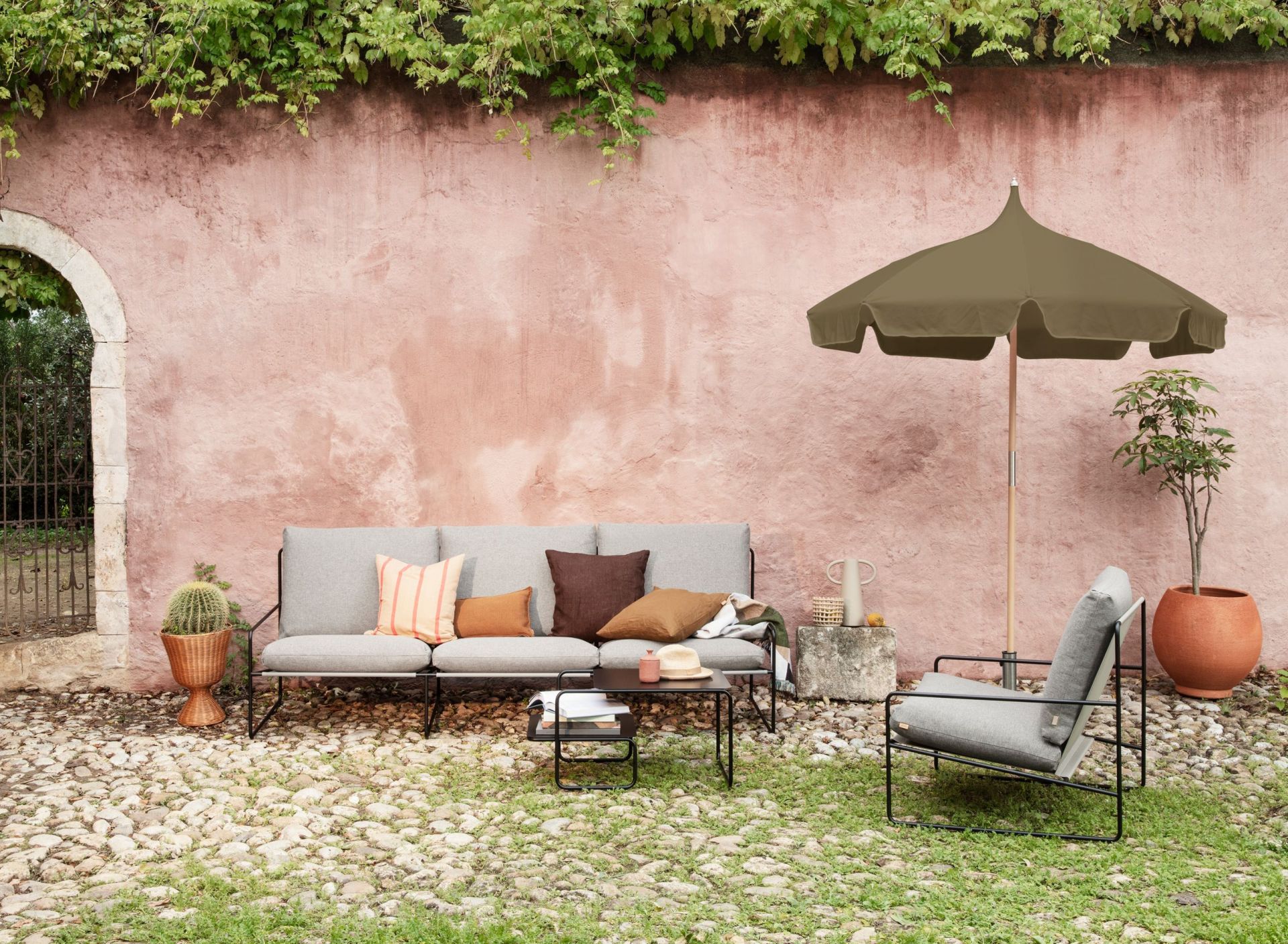 Desert 1 Seater Outdoor Armchair Frame Cashmere Ferm Living