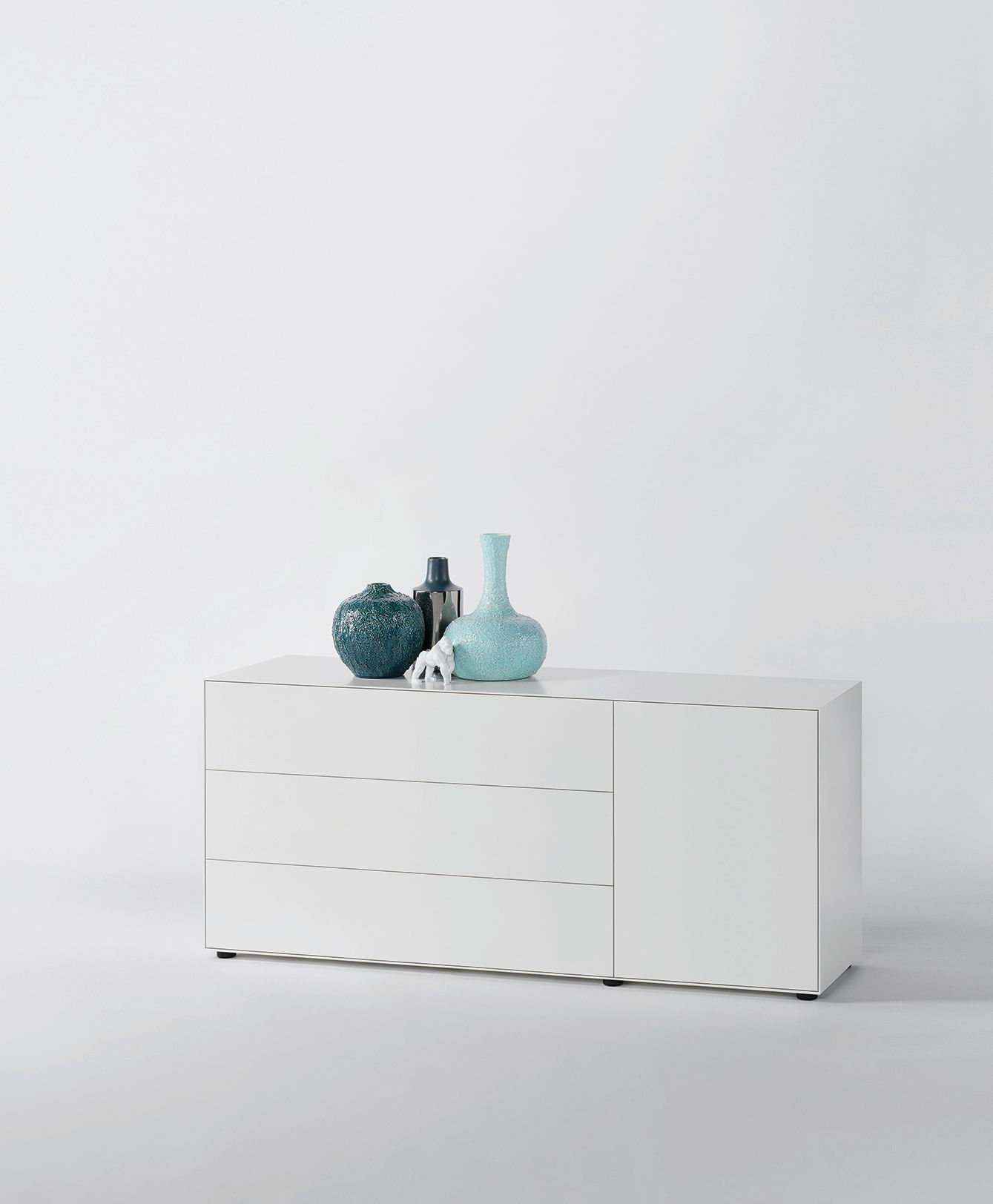 Nex Pur Box Lowboard / Sideboard with Drawer and Door Horizontal Piure QUICK SHIP