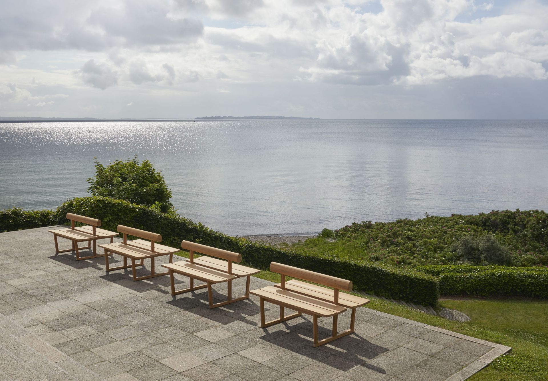 Banco Bench Double Teak Outdoor Skagerak by Fritz Hansen
