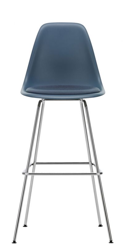 Eames Plastic Bar Stool Bar Stool High with seat cushion Vitra