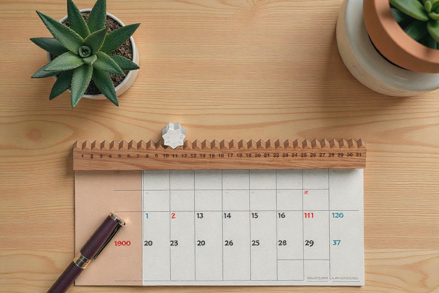 Calendar Monthly Measure Side by Side
