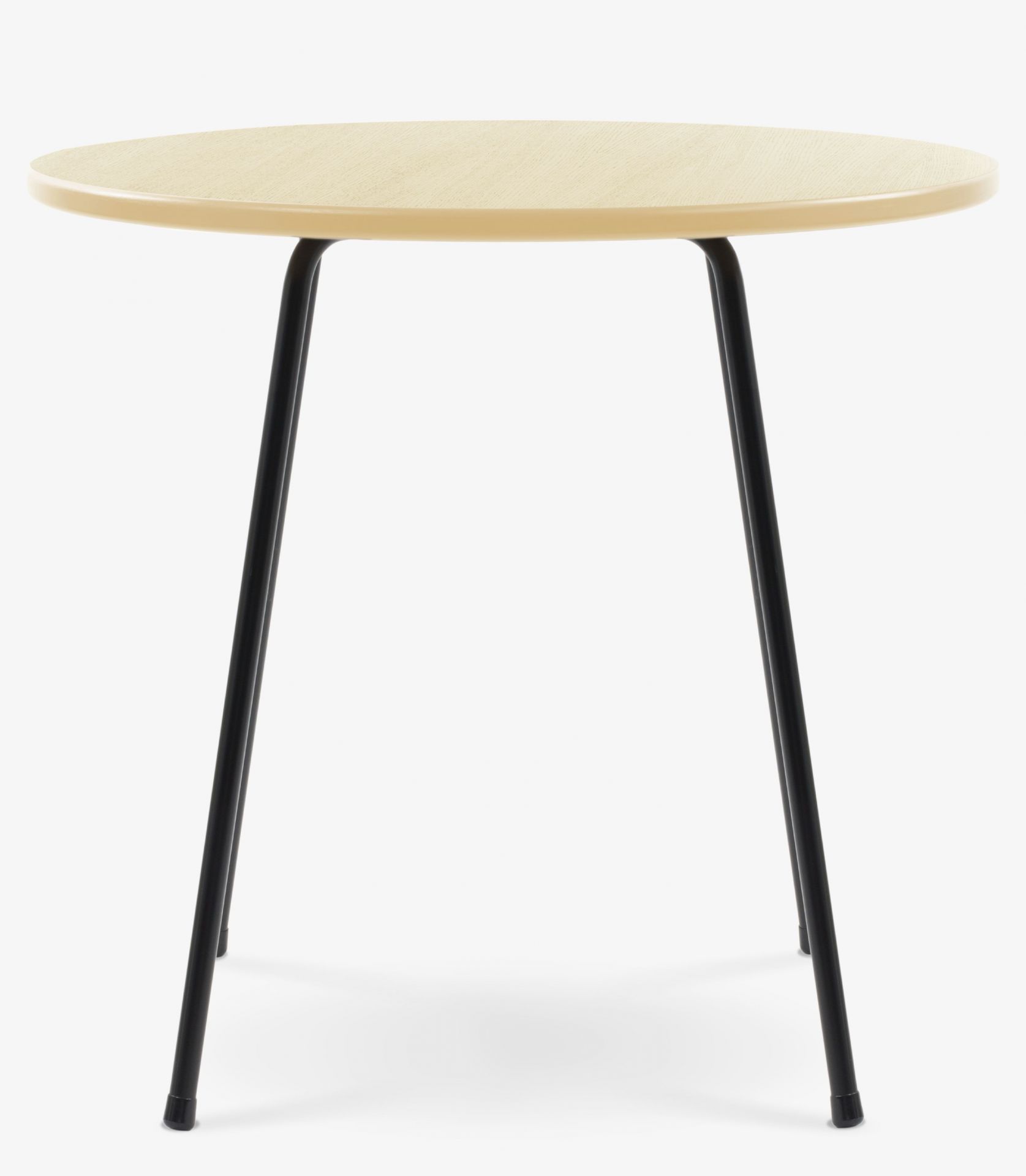 SE 330 café table Wilde+Spieth matt black - clear lacquered ash