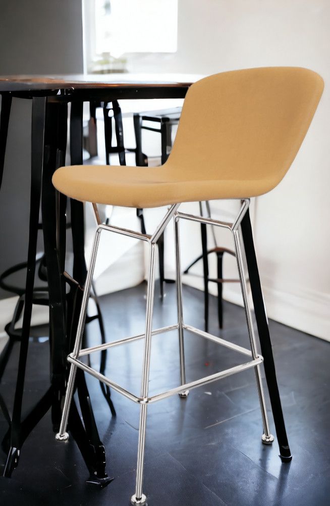 Bertoia Bar Stool core leather Knoll International