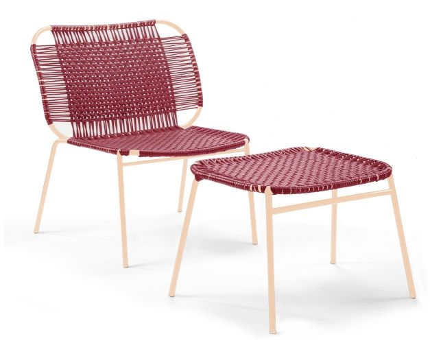 Cielo Footstool Footstool Outdoor ames Red - Pink sand