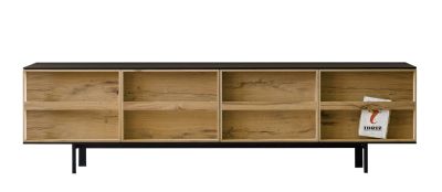 Ramblas Sideboard Large black - Vintage oak Miniforms